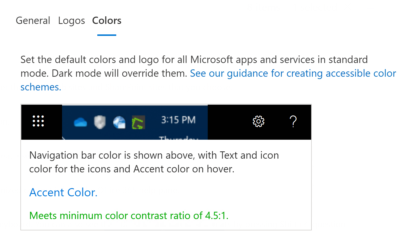 Search Highlights logo preview under Colors tab